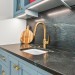 How Dark Natural Stone Transforms a Small Home Bar